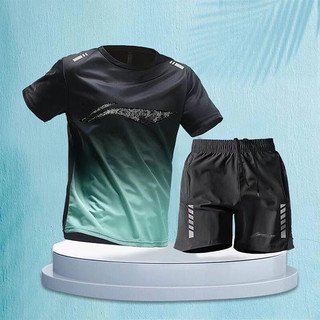 Áo sơ mi tập bóng bàn Li Ning mới thời trang dành cho nam và nữ, quần short ngắn tay thấm mồ hôi và thoáng khí Bộ đồ thể thao