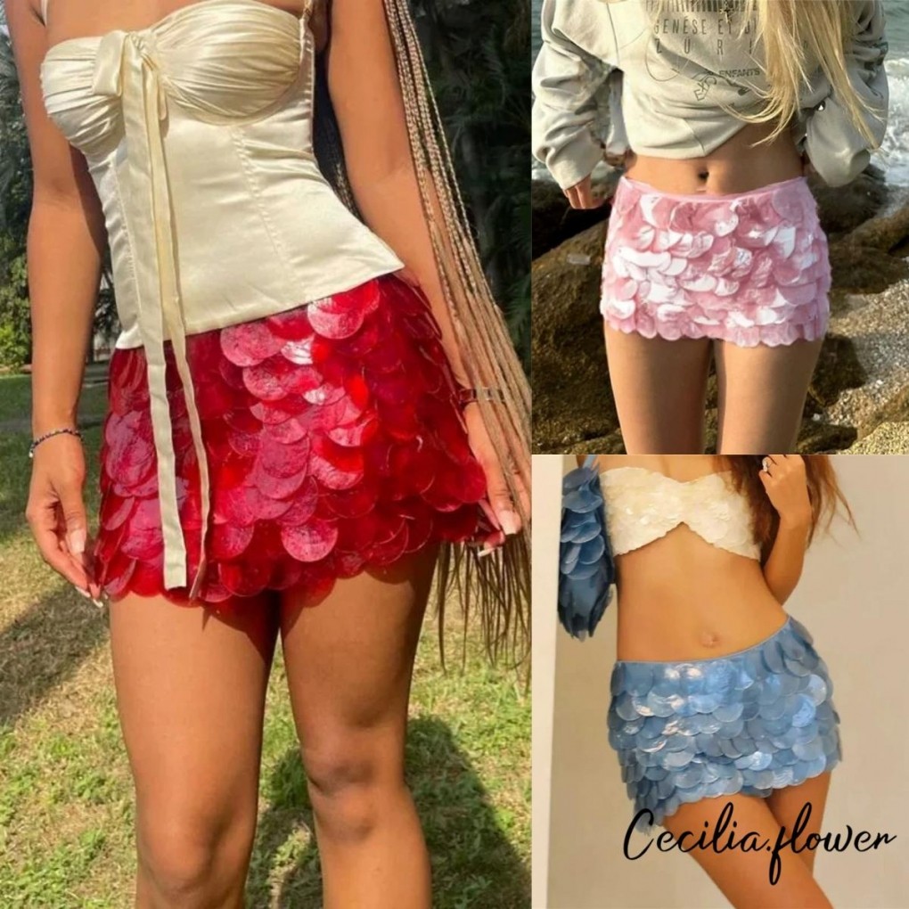 Váy Mini Thời Trang Nữ Thấp Tầng Kim Sa Lấp Lánh Váy Xuân Hè Thường Ngày Bodycon Váy