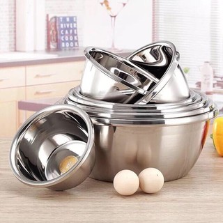 Thau inox 304 size 40cm dày dặn cao cấp nhập khẩu trực tiếp đựng thực phẩm tiện lợi