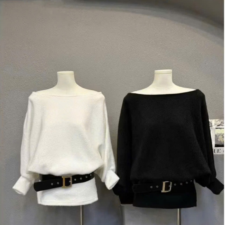Áo Len Trễ Vai Dáng Váy KCloset Váy Ôm Hông Chất Len Dày Dặn Nữ Tính NA560