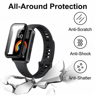 Huawei Band 10/9/8 2 trong 1, kính cường lực PC cứng, bảo vệ màn hình, chống vân tay, chống trầy xước, khung đồng hồ