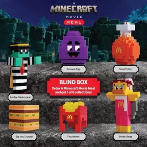 Bộ đồ chơi khai thác McDonald 's A Minecraft Movie 2025 Bộ 6 chưa mở hoàn chỉnh không có mã (không có mã trên thẻ) wipqsvn