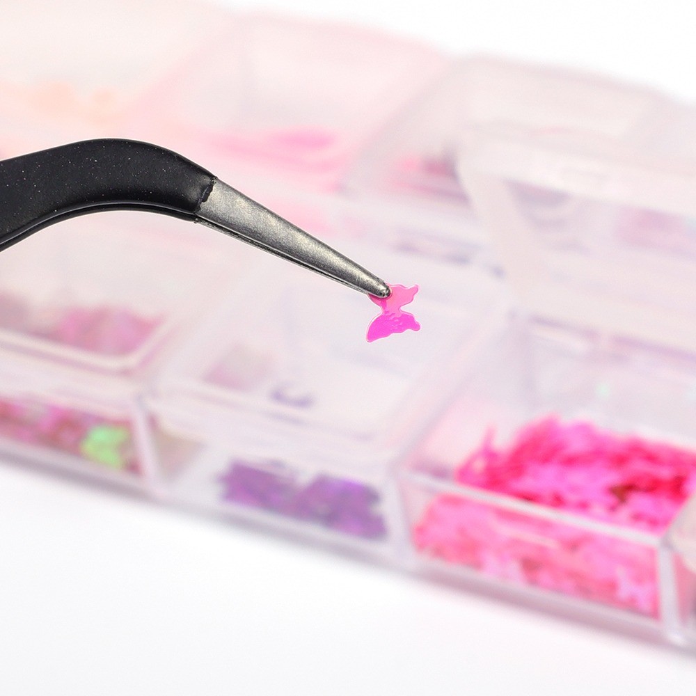 Nhíp Nối Mi Thẳng / Cong Đầu Chính Xác - Nhíp Inox Chống Tĩnh Điện Cho Móng Tay Nghệ Thuật Kim Cương Giả / Trang Sức Pickup