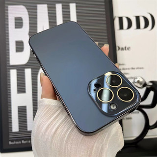 AG Nano Crystal Lens Acrylic Matte Phone Case Cho iPhone 11 12 13 14 15 16 Pro Max 14 Plus Ốp Lưng Thẩm Mỹ Chống Sốc Với Bảo Vệ Camera Vỏ Cứng iPhone 11 Full Cover