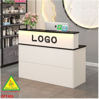 Quầy tiếp tân, thu ngân, tính tiền gỗ MDF QTT435 - VĐ Smart Furrniture NỘI THẤT LẮP RÁP VIENDONGADV
