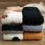 Tất Cotton mùa đông BORAGETE, Tất nhung san hô ống giữa sang trọng, Phong cách dễ thương Mèo dày siêu mềm Họa tiết hoạt hình Sàn Sox cho nữ Ở trong nhà