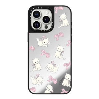 Cat Rabbit Angel Mirror Vỏ điện thoại cứng cho iPhone 17 Pro Max 16 Plus 15 14 13 12 11 Vỏ bọc hoàn toàn Vỏ Acrylic phía sau chống sốc