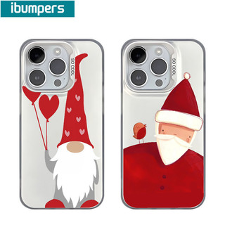 ibumpers Ốp Lưng iPhone Cute Màu Đỏ Ông Già noel Họa Tiết Ốp Điện Thoại IMD Cứng Trơn Chống Sốc Chống Bẩn Giáng Sinh Cho Iphone 16 15 14 12 13 11 Pro Max