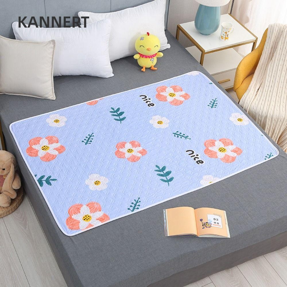Miếng đệm ngủ cho bé KANNERT, Tấm lót không kiểm soát ướt giường 100 * 150cm chống rò rỉ, Tấm lót kinh nguyệt mềm chống thấm ba thân thiện với da thoải mái cho trẻ em