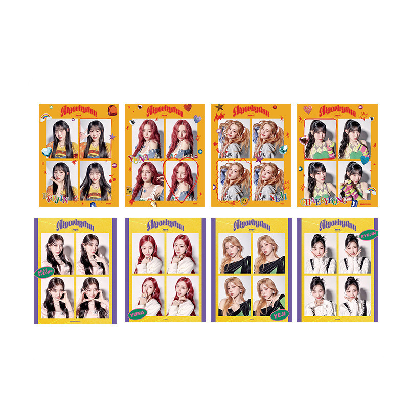 5 Cái / bộ ITZY GOLD Lomo Card Algorhythm Album Giáng Sinh Giết ĐÔI CỦA TÔI Thiệp Chúc Mừng Mùa Chaeryeong Yuna Lia Ryujin Yeji Bưu Thiếp Kpop YM