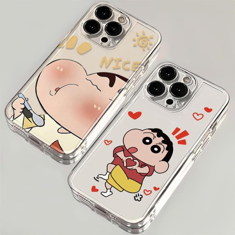 Ốp Lưng Điện Thoại Samsung Galaxy S24 S23 S22 S21 Plus Ultra S23FE S20FE S21FE J7 Prime A12 A03 A32 Dễ Thương Crayon Shinchan Anime Hoạt Hình Mềm Trong Suốt