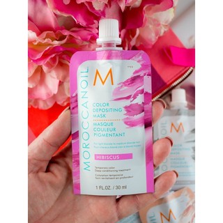 Hấp bổ sung hạt màu MOROCCANOIL Color Depositing Mask - HIBISCUS 200ml [ TN ]