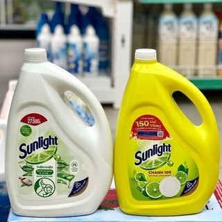 Nước Rửa Chén Bát Sunlight Can 3,6kg Can Vàng/Trắng