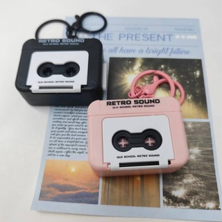 Media player Radio cassette Player sáng tạo ổ đĩa mini có thể ghi âm Máy hát retro máy hát cặp sách chìa khóa mặt dây chuyền máy ghi âm GFTL