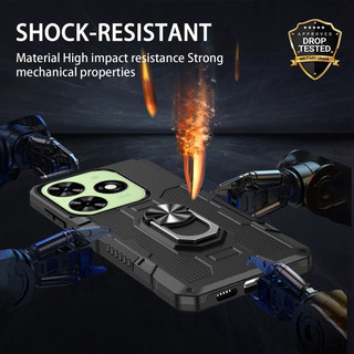 Dành Cho Tecno Spark Go 2024 Ốp điện thoại PC Cứng Lưng Mềm TPU Edge Bảo Vệ Camera Nhẫn Giá Đỡ Chân Đế Chống Sốc Mỏng Bao