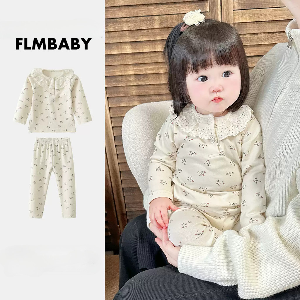 Bộ dài tay cho bé Áo Cotton mềm mại có quần Bộ đồ trẻ sơ sinh 0-3 tuổi