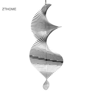 Zthome Thép Không Gỉ Chuông Gió Cối Xay Gió Kim Loại Spinner Xoắn Ốc Gió Spinner Trang Trí Sân Vườn, Xoay Bãi Cỏ, Đồ Trang Trí HOT