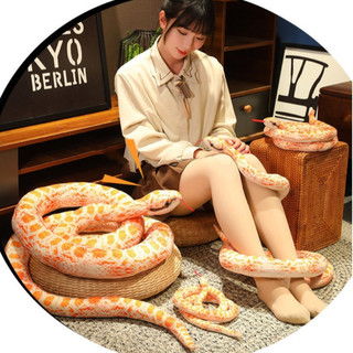 Đồ chơi nhồi bông bằng Python nhân tạo RISEDOT, Đồ chơi rắn khổng lồ 110 / 160cm màu xanh lá cây màu vàng, Giả mô phỏng vui nhộn Động vật nhồi bông Búp bê Bò sát giả vờ