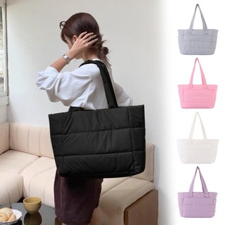Túi xách COZYNEST Fluffy Puffer, Túi Tote nữ dung tích lớn, Túi đi lại thông thường đa năng dành cho công sở du lịch Cửa hàng phòng tập thể dục bãi biển