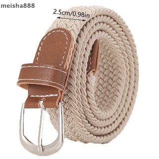 Meisha888 Thắt lưng da dệt vải không đục lỗ Quần jean nữ phù hợp với xu hướng thắt lưng co giãn