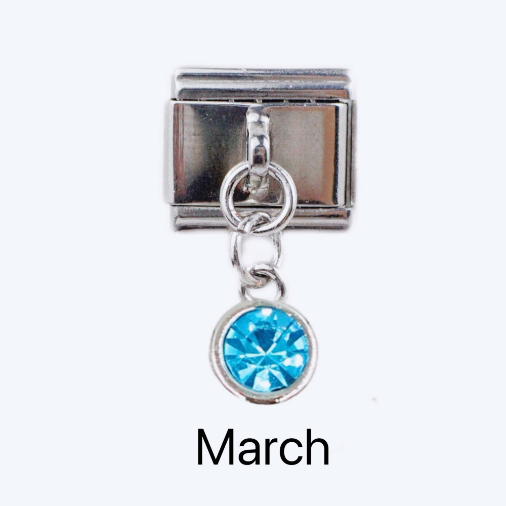 DIY Mô-đun Ý Mặt dây chuyền Vòng tay Birthstone Series Vòng tay đàn hồi may miễn phí