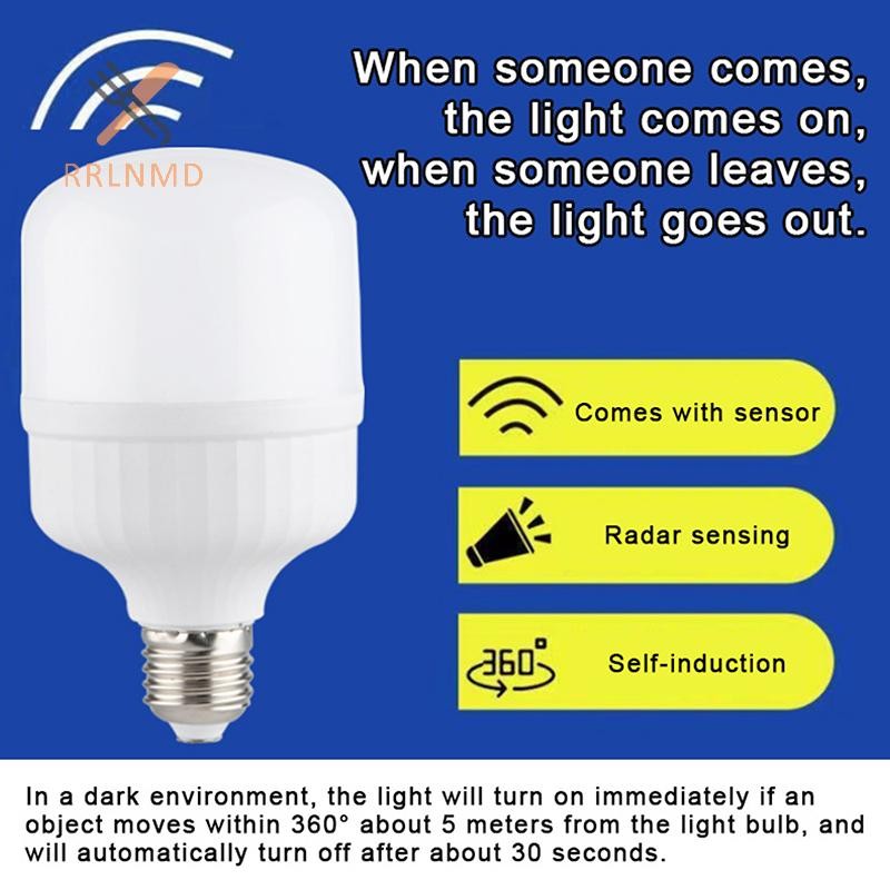 Rrlnmd Đèn LED 220V cảm biến chuyển động tự động BẬT/TẮT tiết kiệm năng lượng, kích hoạt giọng nói
