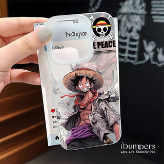 ibumpers Ốp Điện Thoại iPhone Cool Anime One Piece Luffy Ace Họa Tiết Ốp Lưng Trong Suốt Nhám Mờ Chống Bẩn Chống Sốc Cho IPhone 16 15 14 12 13 11 Pro Max IP 7 8 Plus X XS XR