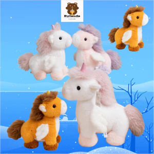 Rytanda Kawaii Horse Plushie Doll Mô phỏng dễ thương Ngựa bay Đồ chơi sang trọng có làm đầy mềm, Đệm Sofa búp bê động vật, Quà tặng sinh nhật bạn gái trẻ em