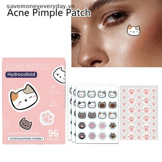 [savemoneyeveryday] 96 Miếng dán miếng dán Hỗ trợ giảm mụn Paw Acne Pimple Patch Treatment Pimple Remover Tool Blemish Spot Facial Mask SkinCare Hidden Pimple [vn]
