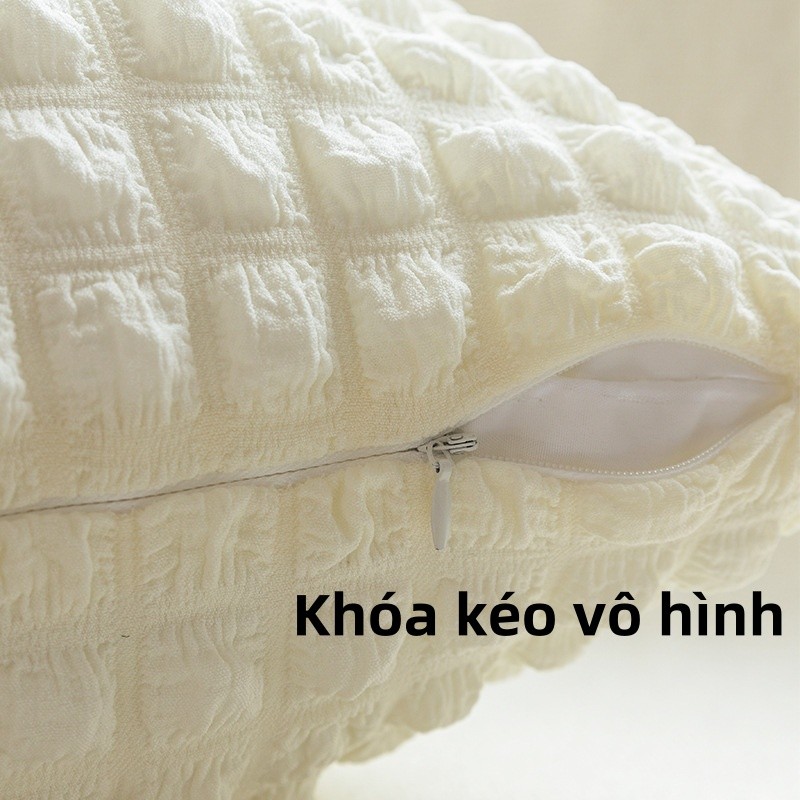 Gối tựa lưng sofa nhung lông dệt nổi mềm mịn cao cấp cả vỏ 45x45cm, Mềm Mại,Cao Cấp Trang Trí Sofa