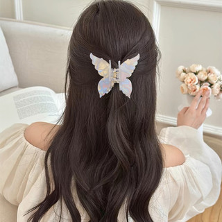 Kẹp Tóc Bướm Chống Trơn Trượt Cho Bé Gái, Kẹp Tóc Giả Cho Đám Cưới / Tiệc / Sử Dụng Hàng Ngày, Phụ Kiện Tóc PVC Có Tay Cầm An Toàn