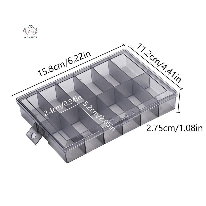 Maybest 12 Lưới Trong Suốt Trống Lá Móng Tay Hộp Bảo Quản Nhựa Móng Tay Giả Hộp Nghệ Thuật Hộp Đựng {VN}