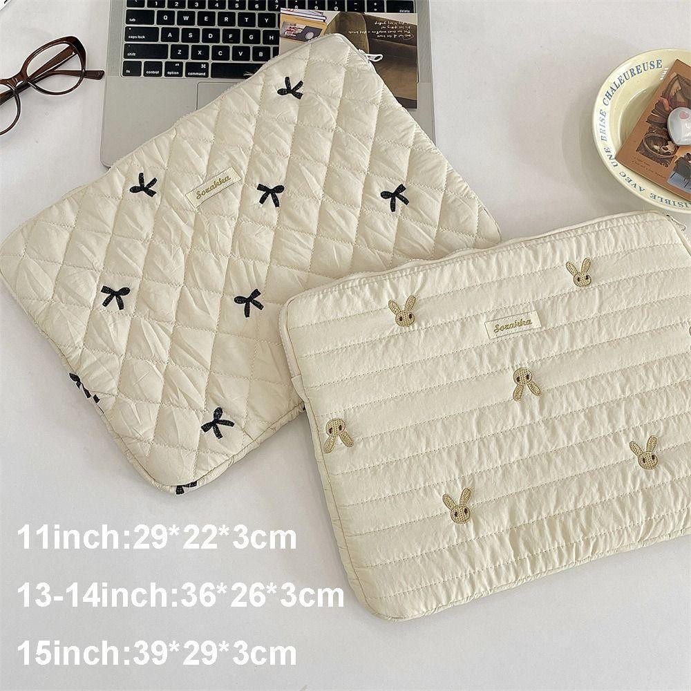 Túi đựng máy tính xách tay SNUGHOUSE, vỏ nơ 11/13/15 inch, họa tiết thỏ hoa vỡ, sức chứa lớn