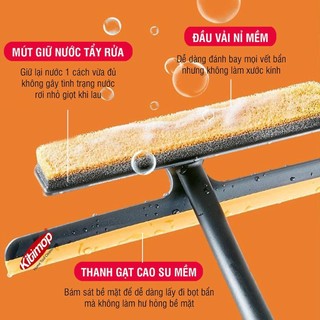 Cây lau kính 3 trong 1 thông minh gạt nước tích hợp tiện dụng cho cửa kính và gương