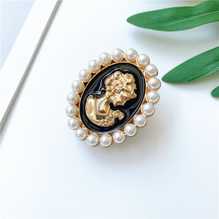 Hoạt Hình Ngọc Trai Retro Tròn Chắc Chắn Mặt Sau Dán Màu Trơn Griptok Giá Đỡ Điện Thoại P4