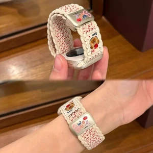 Y2k Dây Đeo Nylon Nam Châm Gấu Dễ Thương cho Huawei Watch Fit 4/3/5 Pro/Fit 2/Phiên Bản Đặc Biệt, Dây Đan Thời Trang