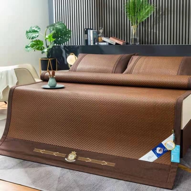 (CM01) Chiếu Mây Lạnh Ms Cool- Viền Da, Viền Vải Nội Địa Trung- Hàng loại 1- Chuẩn Đẹp, Dày Dặn, Cực Mát - MemMinCarpet
