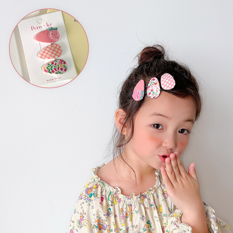 Bộ kẹp tóc cho bé gái Bộ kẹp tóc trái cây dễ thương