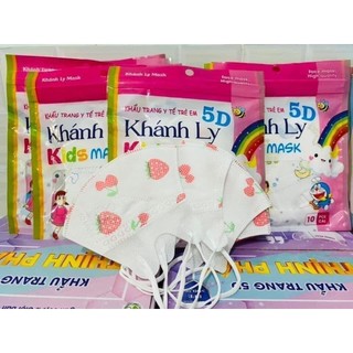 Thùng 100 Cái Khẩu Trang 5D CHo Bé Khánh Ly, Cho Bé 11-22KG