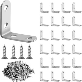 10 Chiếc L Giá Đỡ Góc Nẹp MONKIPAER Giá Đỡ Góc Kim Loại 90 Độ Góc Thép Không Gỉ Giá Đỡ Với 20 Chiếc Ốc Vít Để Bảo Vệ Khung Gỗ Bàn Ghế Giường Nội Thất an toàn dễ sử dụng phù hợp dùng cho gia đình căn hộ văn phòng và không gian nhỏ