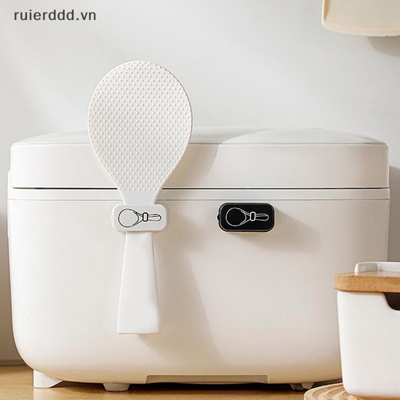 # ruierdd # Giá đựng thìa gạo dính Giá đựng đồ nhà bếp Bếp treo tường Giá để thìa đựng đồ nhà bếp màu đen trắng sắp xếp.