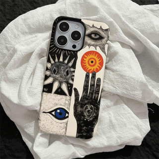 Ốp lưng Sun Strange Eye 2 trong 1 cho Apple 16 Pro Max iPhone 15 Dual Layer 14 Pro Film 13 / 12 / 11 Pro Max 7 / 8p Xs Max Vỏ bảo vệ chống sốc