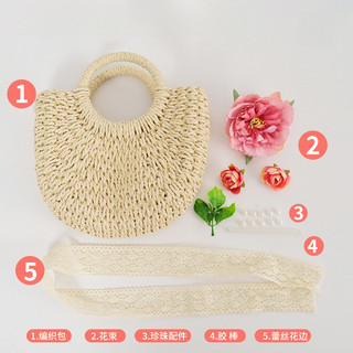 Túi dệt hoa và cỏ nhân tạo DIY thời trang 2026