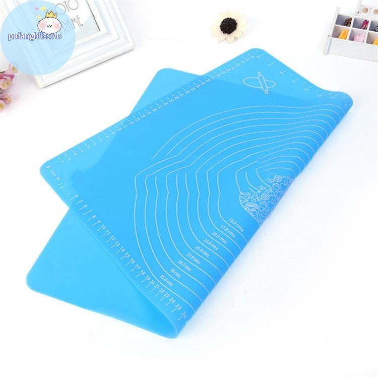 Pufangbliss Silicone Cán Cắt Thảm Fondant Đất Sét Bánh Ngọt Đóng Băng Bột Bánh Dụng Cụ Sugarcraft VN