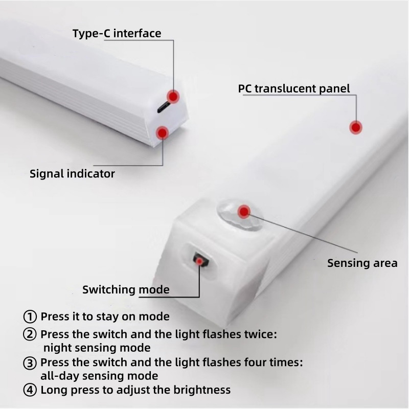 Ảnh Evebot đèn ngủ cảm biến cơ thể người, tuổi thọ pin 100 ngày, lắp đặt từ tính không dây, sạc tiện lợi 4