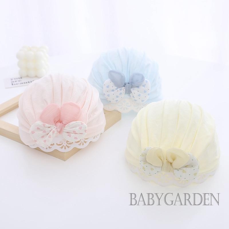 / / -Mũ Turban Bé Gái Sơ Sinh Ngọt Ngào Mềm Mại Co Giãn Dễ Thương Nơ Mũ Mầm Non Mũ Beanie Cho Trẻ Sơ Sinh