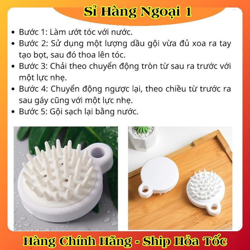 [1 CHIẾC] Lược Gội Đầu Silicon Massage Đầu Thư Giãn - Bàn Chải Kích Thích Mọc Tóc và Làm Sach Da Đầu, Tẩy Tế Bào Chết