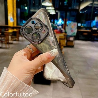 Ốp Điện Thoại Honor X9C 5G Cho Honor X9C X9B X9A X 9C X 9a HonorX9C 5G 2024 Lông Vũ Trong Suốt Vỏ Silicon TPU Mềm Mạ Chống Sốc Cặp Đôi Bảo Vệ Ống Kính Mặt Sau