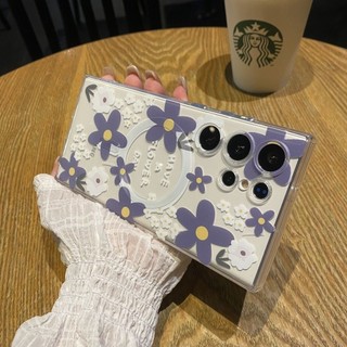 Vỏ hoa dại tươi sáng cho Samsung s25 s25plus ultra Case Girly S22 S22plus S23 S23Plus s23fe s24 s24plus s24ultra Cover