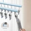 Kẹp tất YICA, Thanh treo móc quần áo bằng thép không gỉ chống gió, Giá phơi quần áo 10 kẹp đa chức năng
